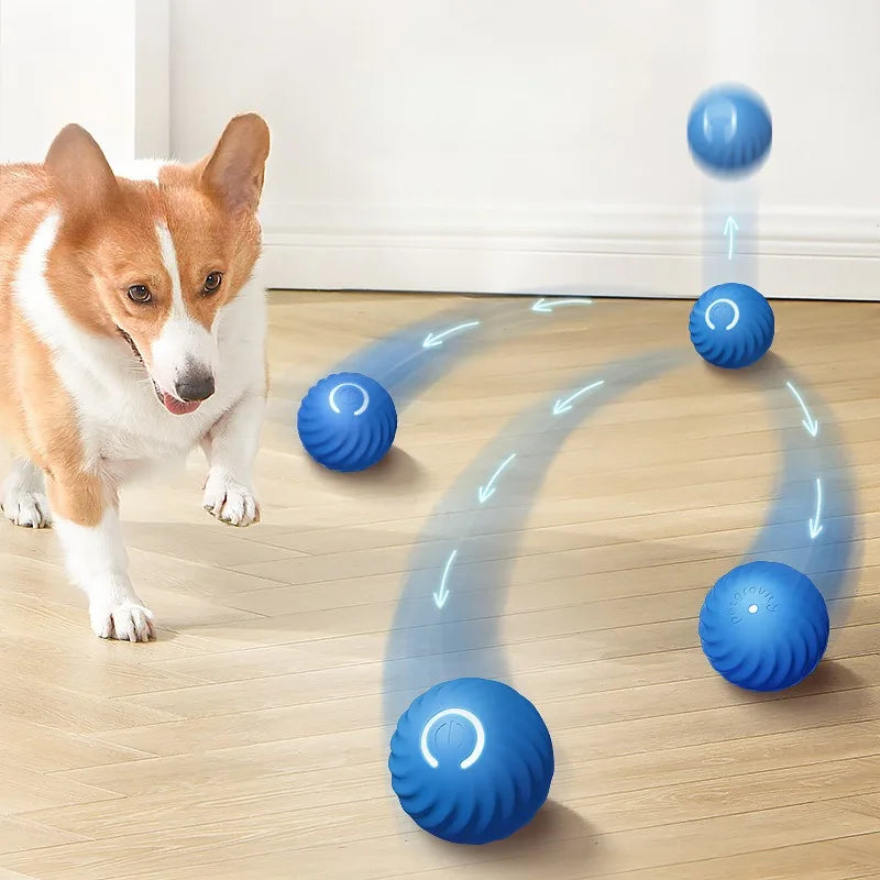 Pet Toy Ball Automatic Moving furvana tm Dog Toy Ball Smart USB Jumping Rotating Interactive Dog Chew Toy Ball for Puppy Ball Toy