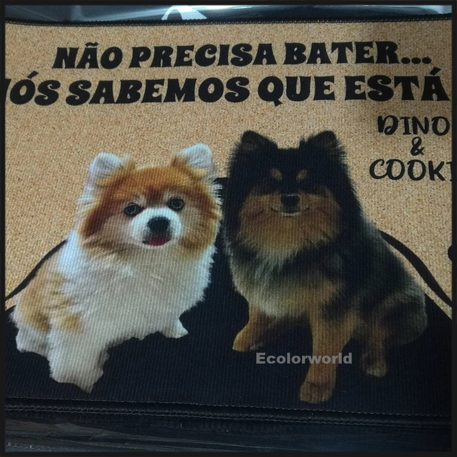 Personalized Dog Welcome  furvana tmMat Custom Doormat With Pet's Photo Name Hallway Doorway Floor Mats Carpet Home Decor Accessory