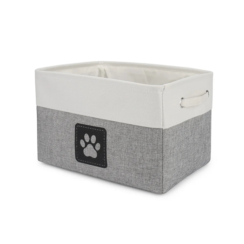 Pet Toy Storage Basket Foldable Paw Dog Cat  furvana tmBox Accessories Organize Bin