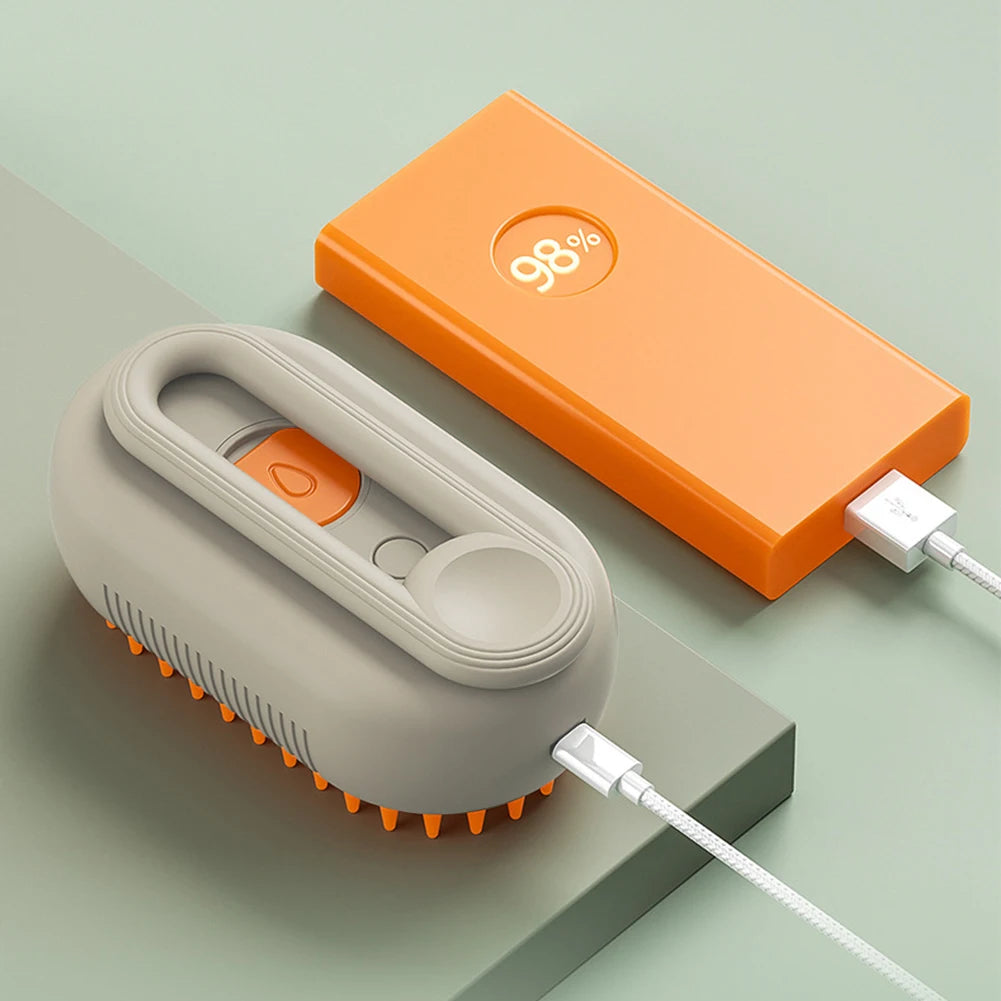 Cat Steam Brush Steamy Dog Brush 3 in 1  furvana tm Electric Spray Cat Hair Brushes USB Rechargeable Dog Grooming Massage Comb for Pet Hairs