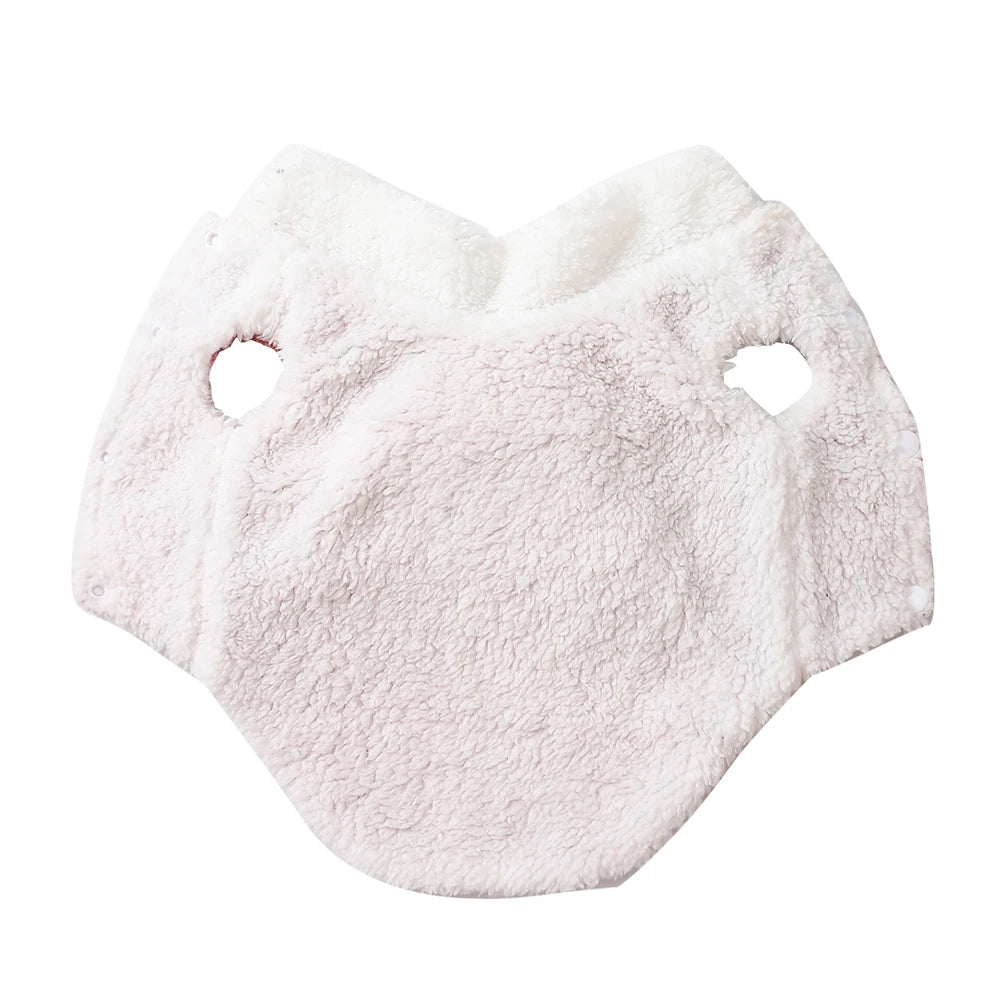 Winter Pet Clothes Cozy furvana tm Thicken Fleece Solid Kitten Sweater For Small Cats Dogs Cute Bow Jacket Coat With D-Ring Sphynx Costume