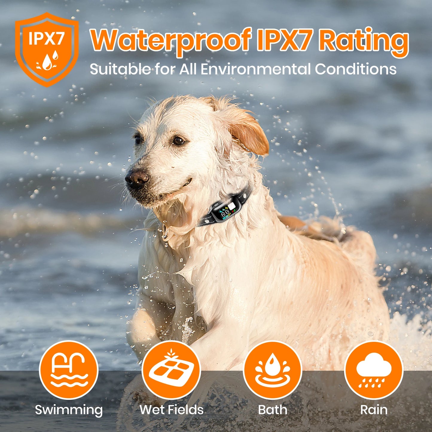 1000M Dog Training Collar with Remote furvana tm Control, Waterproof Electric Dog Collar,Automatic&training Shock Collar for 5-120lbs Dogs