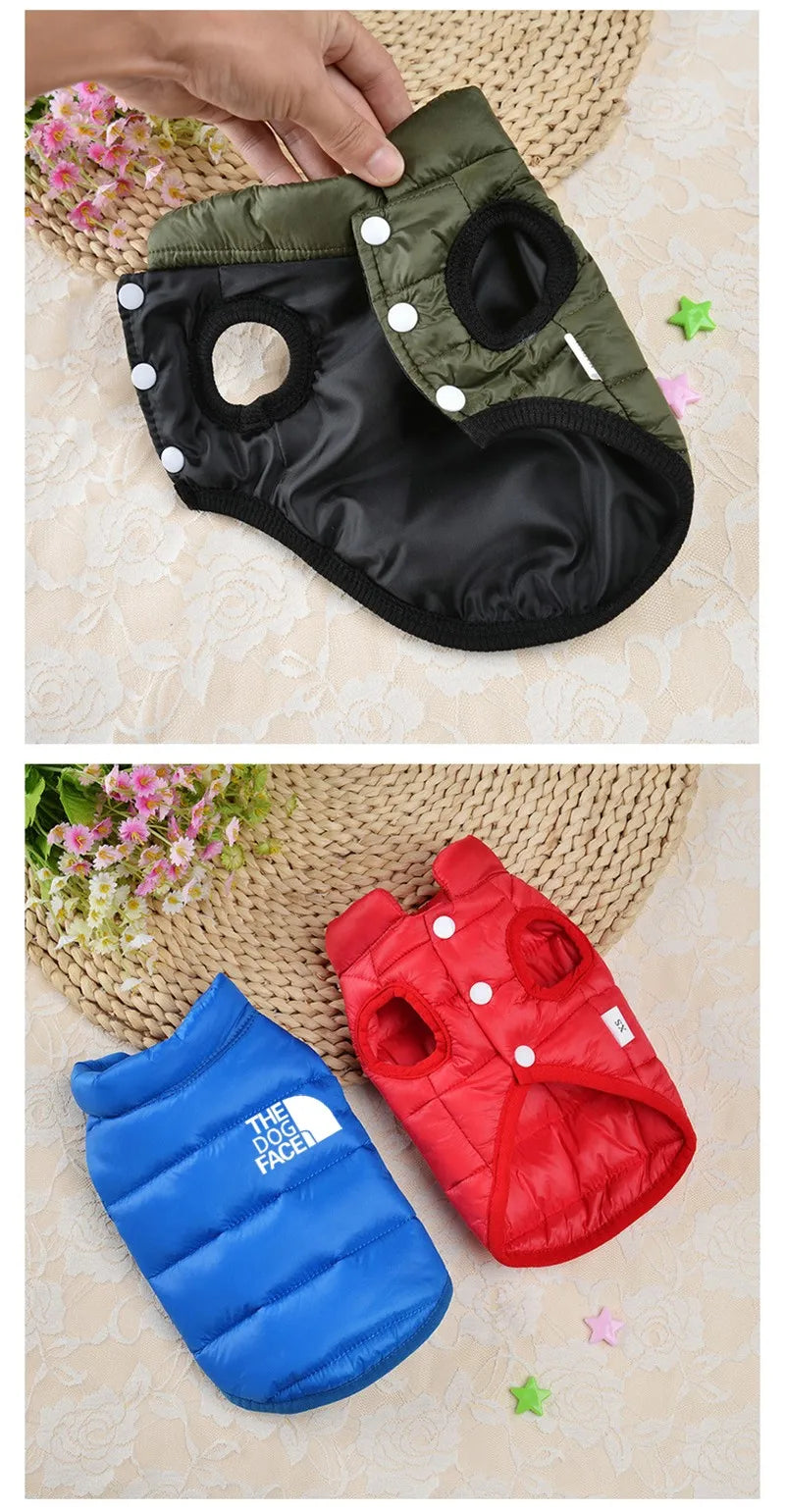 Double Sided Dog Coat Winter Warm   furvana tm Pet Dog Clothes For Small Medium Dogs Vest Chihuahua Clothing Soft Puppy Costumes