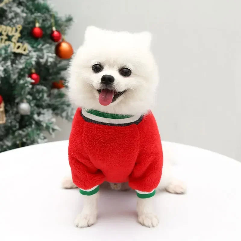 Dog Christmas Clothes Winter Warm Pet Clothes furvana tm for Small Medium Dogs Elk Santa Claus Dog Cats Coat Hoodies Christmas Dogs Costume