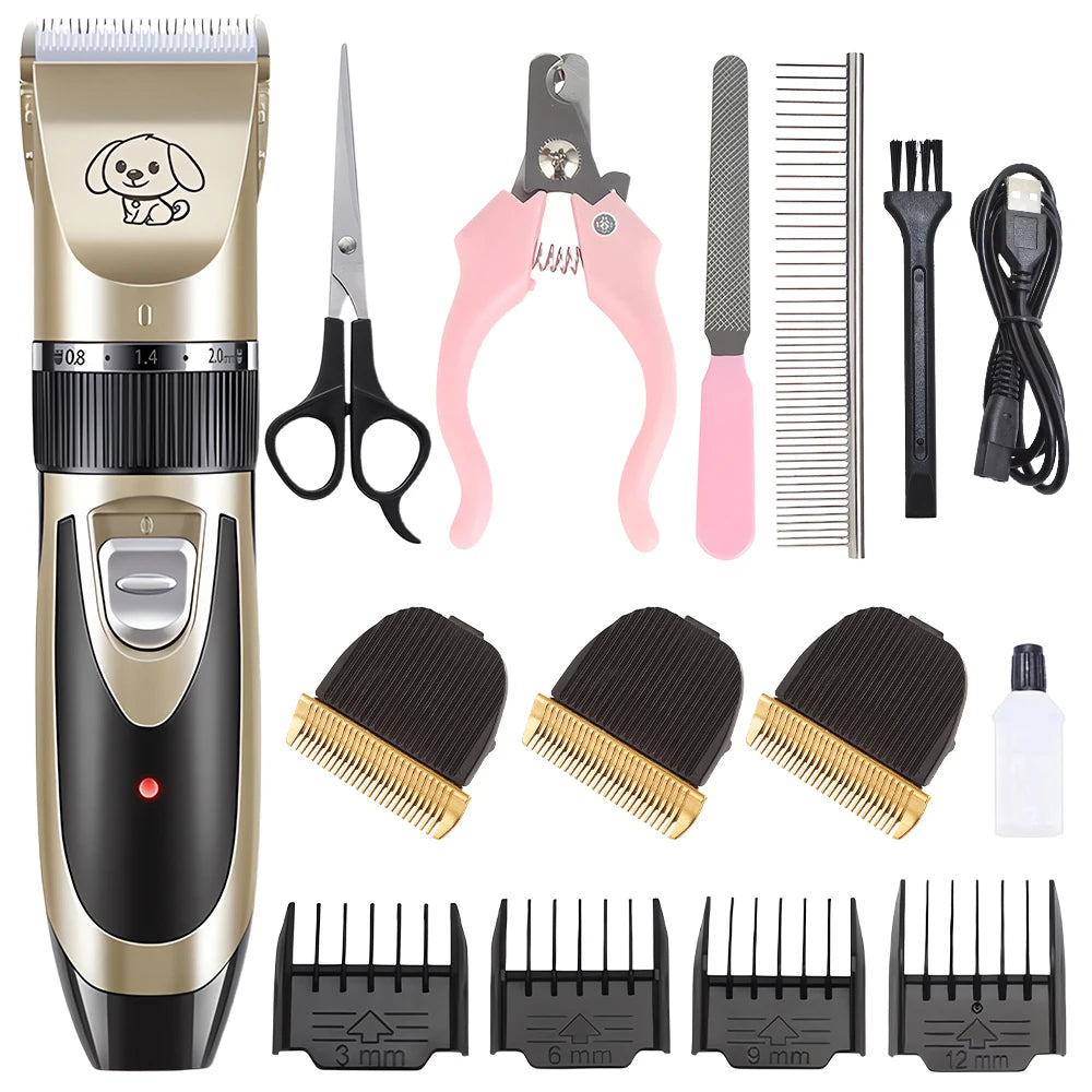 Pet Clipper Grooming Kit Rechargeabl furvana tme Pet Hair Trimmer Shaver Haircut Set For Cat Dog Hair Cutting Remover Machine Professional