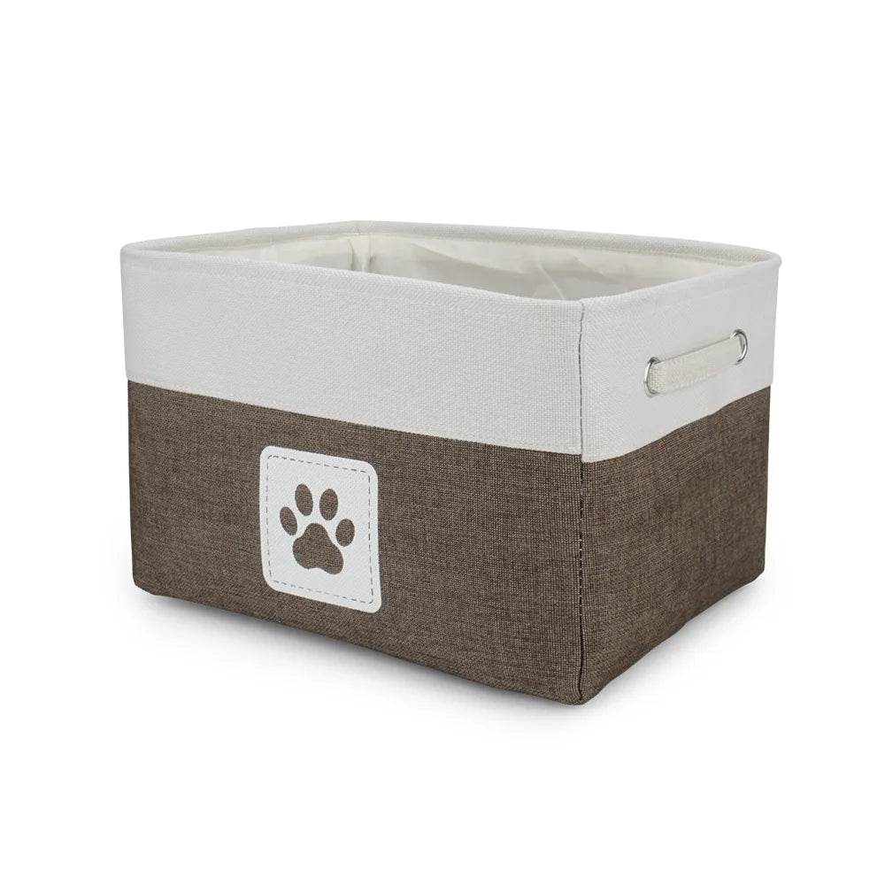 Pet Toy Storage Basket Foldable Paw Dog Cat  furvana tmBox Accessories Organize Bin