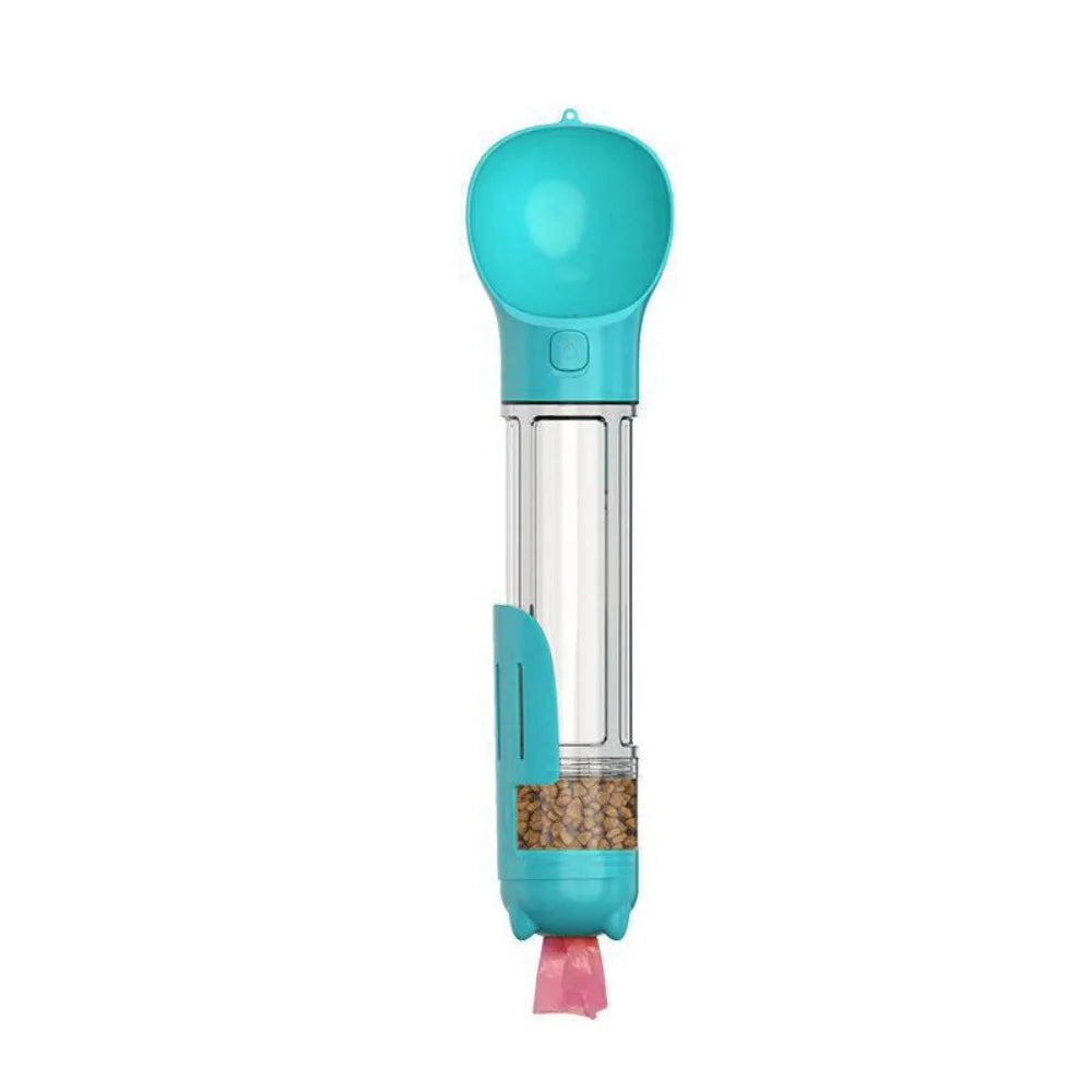 300/500ml Pet Water Food Dispenser furvana tm with Trash Bag Box and Shovel Leak Proof Pet Dog Water Bottle 3 in 1 Dog Food Feeder Cat