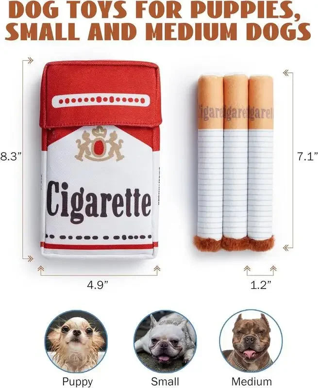 Funny Interactive Plush Dog Toys Creatives furvana tm Cigarette Design Giggling Chewing Toy for Dog The Perfect Pet Gift for Plays Dogs Toy