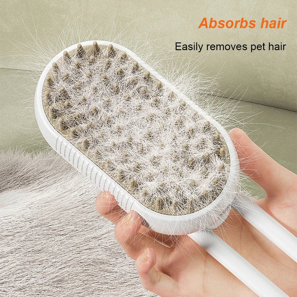 Cat Steam Brush Steamy Dog Brush 3 in 1  furvana tm Electric Spray Cat Hair Brushes USB Rechargeable Dog Grooming Massage Comb for Pet Hairs