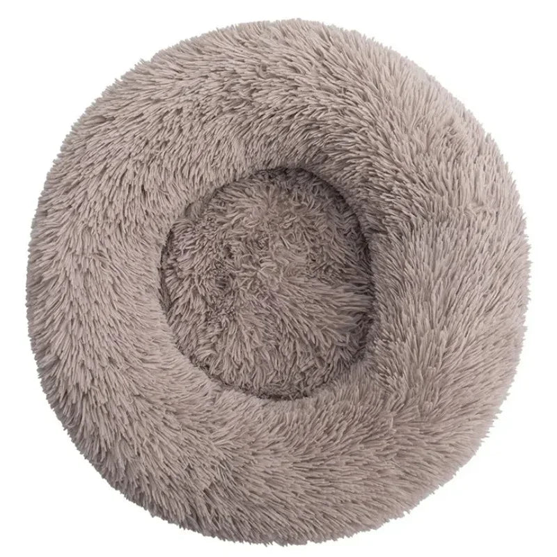 40-90cm Round Pet Bed for Large furvana tm Dog Bed Super Soft Cat Bed Long Plush Dog House for Medium Dog House Winter Warm Sleeping