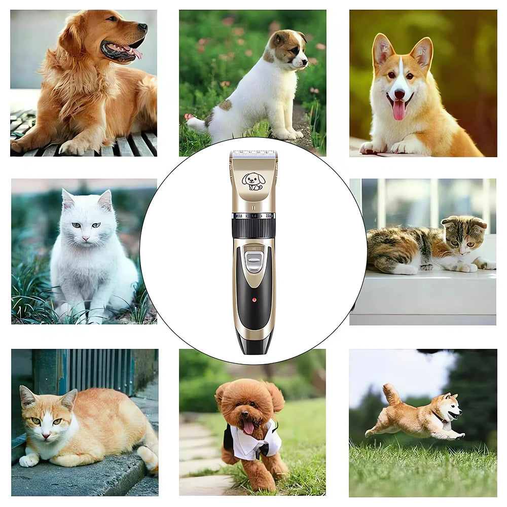 Pet Clipper Grooming Kit Rechargeabl furvana tme Pet Hair Trimmer Shaver Haircut Set For Cat Dog Hair Cutting Remover Machine Professional
