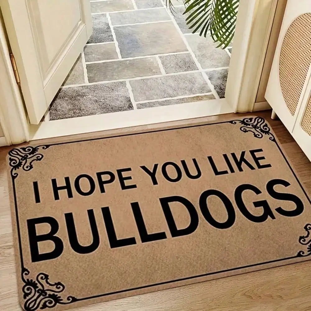1pc Funny Doormat Bulldog  furvana tmWelcome Mat Dog Lover Gift Non-Slip Absorbent Bathroom Rug Indoor Outdoor Entryway Decor
