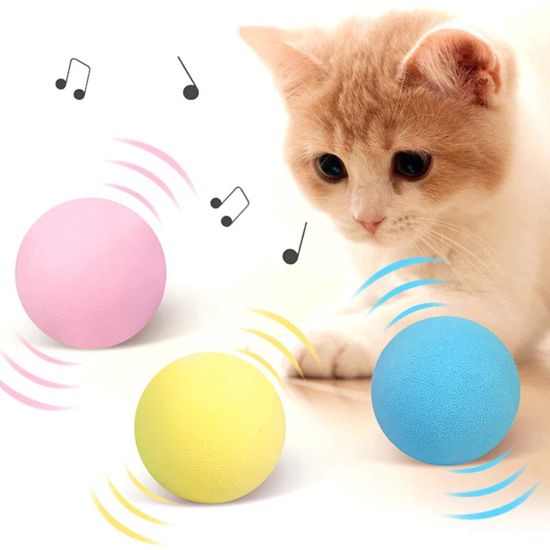 Smart Cat Toys Interactive  furvana tmBall Plush Electric Catnip Training Toy Kitten Touch Sounding Pet Product Squeak Toy Ball Cat Supplie