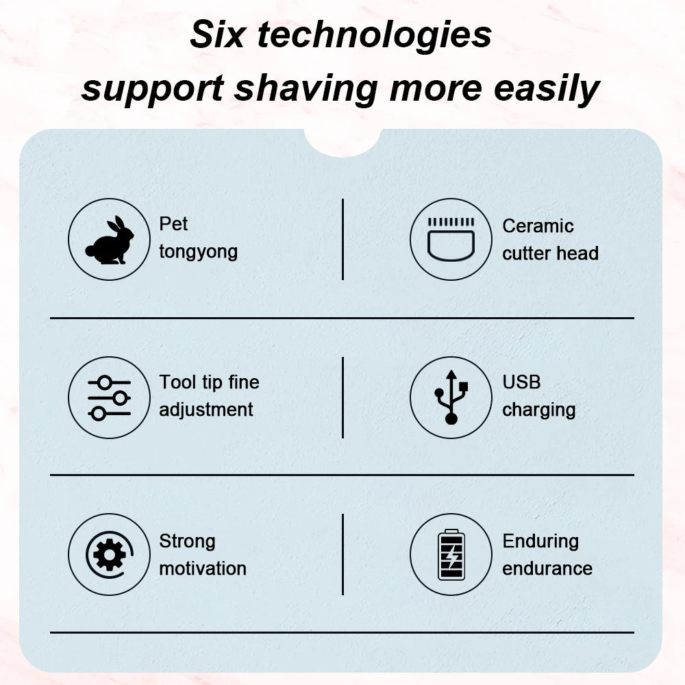 Pet Clipper Grooming Kit Rechargeabl furvana tme Pet Hair Trimmer Shaver Haircut Set For Cat Dog Hair Cutting Remover Machine Professional