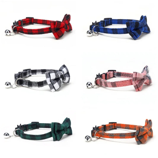Furvana™ Plaid Holiday Bow Collar