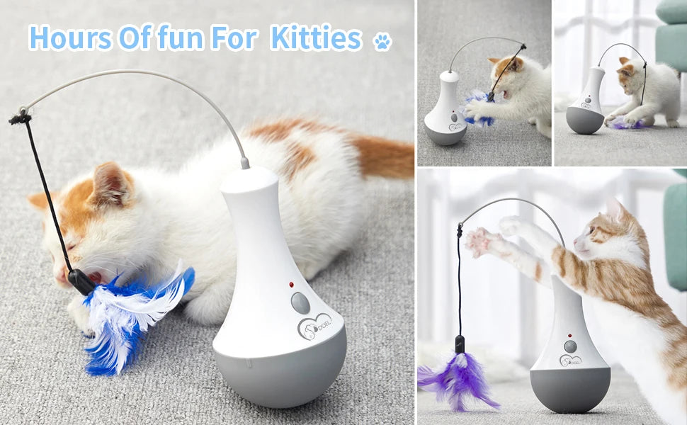 Cat Interactive Toys Funny Feather Kitten furvana tm Teaser Indoor Play Automatic Toy Gift Cat Feather Toy