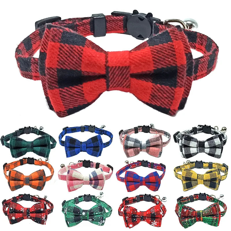 Furvana™ Plaid Holiday Bow Collar