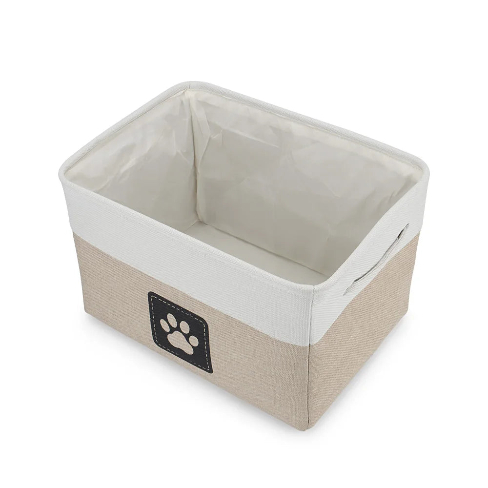 Pet Toy Storage Basket Foldable Paw Dog Cat  furvana tmBox Accessories Organize Bin
